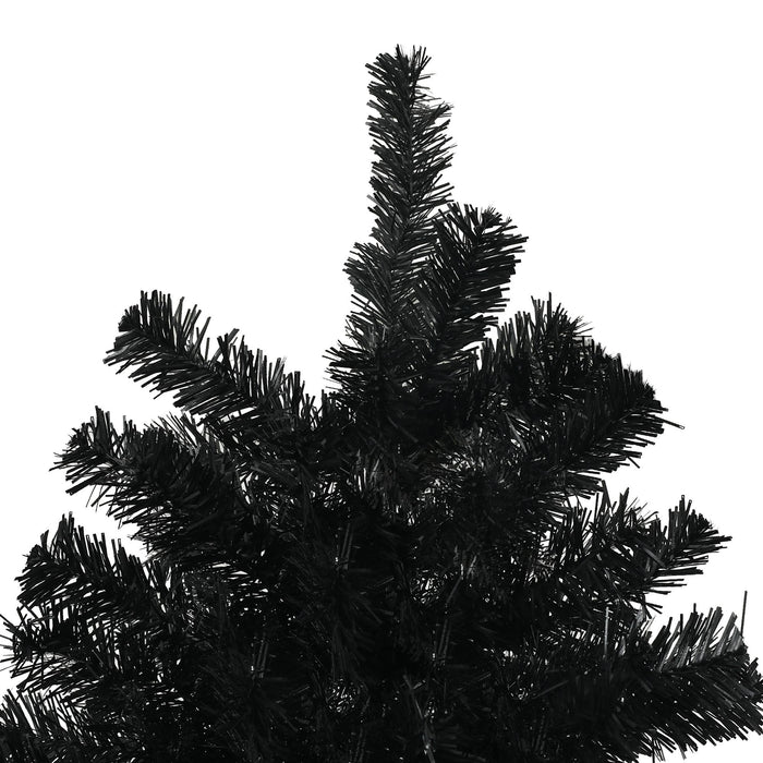 7.5FT Black Artificial Christmas Tree — 1346 Tips, Auto - Open Hinged, Full Shape, Steel Base - Monsta Online