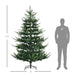7.5FT Pencil Artificial Christmas Tree — 1218 Tips, Unlit, Auto - Open Nordic Pine, Realistic Branches, Steel Base - Monsta Online