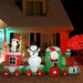 11FT Prelit Inflatable Christmas Train with Santa, Snowman & Penguin with LED Lights - Outdoor Decoration - Monsta Online