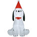 6FT Prelit Inflatable Puppy Dog Wearing Santa Hat with LED Lights - Outdoor Christmas Decoration - Monsta Online