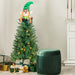 3FT Tabletop Pre - Lit Artificial Christmas Tree — 129 Tips, Santa Decor, Plastic Feet - Monsta Online
