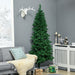 7FT Half Artificial Christmas Tree — 520 Tips, Auto - Open Hinged, Unlit, Space - Saving, Steel Base - Monsta Online