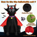 4.7ft Inflatable Halloween Vampire Cat with Red Cloak and LED Lights - Monsta Online