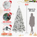 9FT Pre - Lit Snow Flocked Artificial Christmas Tree — 1964 Tips, 750 LED Lights, Hinged - Monsta Online