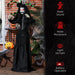 5.5ft Halloween Animatronic Zombie Bride – Jaw Drop, Glowing Red Eyes and Creepy Speaking Sounds - Monsta Online