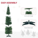 7FT Pencil Artificial Christmas Tree — 499 Tips, Unlit, Slim, Green, Plastic Stand - Monsta Online