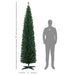 8FT Pencil Pre - Lit Artificial Christmas Tree — 300 Warm White LEDs, 618 Tips, Slim, Green - Monsta Online