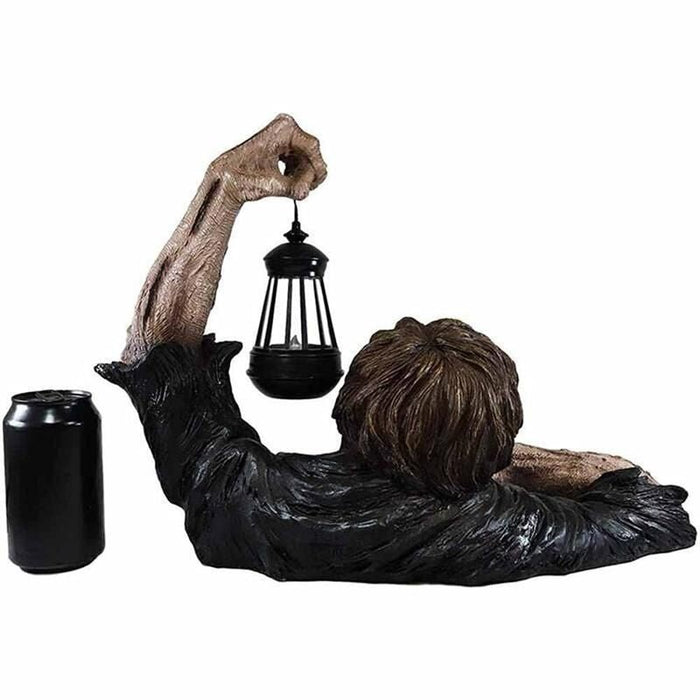 Halloween Zombie Crawling Horror Decor, Scary Led Lights Zombie Holding Lantern Outdoor Figurine Light - Monsta Online