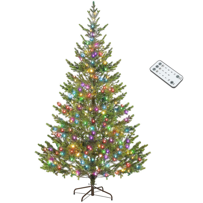 7FT Pre - Lit Sparse Cedar Artificial Christmas Tree — 310 LED Lights, 2931 PE Tips, 11 Modes, Remote - Monsta Online