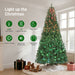7.5FT Pre - Lit Artificial Christmas Tree — 450 RGB LED Lights, Remote Control, Timer, Hinged - Monsta Online