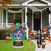 5.9FT Halloween Inflatable Witch with Crystal Ball and LED Lights - Monsta Online