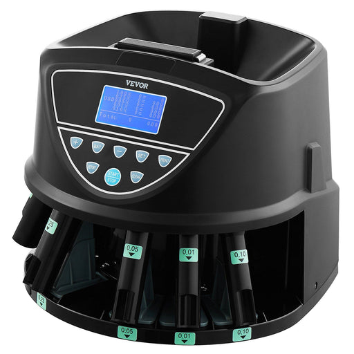 Automatic Coin Counter and Sorter Machine with Wrapping Tubes and 2000 Coin Capacity - Monsta Online