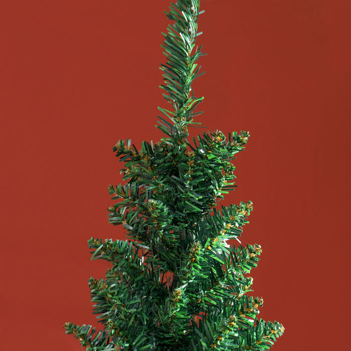 8FT Pencil Artificial Christmas Tree — 618 Tips, Unlit, Slim Space - Saving, Realistic, Plastic Base - Monsta Online