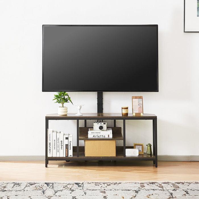 Modern LED TV Stand Entertainment Center for 75 Inch TVs with Adjustable Swivel and Height - Monsta Online