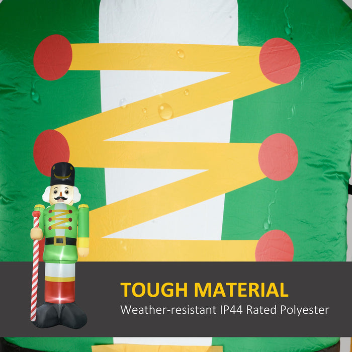 12FT Prelit Inflatable Green Nutcracker Soldier with LED Lights - Outdoor Christmas Decoration - Monsta Online