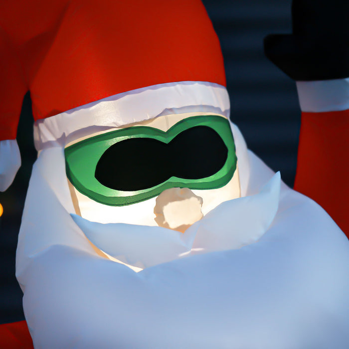 7.3FT LED Santa Flying Airplane Christmas Inflatable Outdoor Decoration - Monsta Online