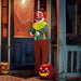 6ft Animatronic Halloween Clown – Motion and Sound Activated with Yellow Glowing Eyes and Shaking Head - Monsta Online