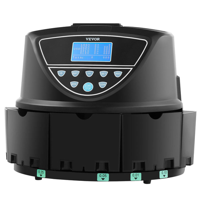 Automatic Coin Counter and Sorter Machine with Wrapping Tubes and 2000 Coin Capacity - Monsta Online