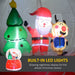 5.5FT Prelit Inflatable Christmas Crystal Ball with Santa, Reindeer & Tree and LED Lights - Outdoor Decoration - Monsta Online