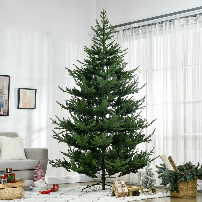 9FT Full Artificial Christmas Tree — 1939 Tips, Unlit, Auto - Open Hinged, Nordic Pine, Steel Base - Monsta Online