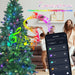 7FT Pre - Lit Smart Artificial Christmas Tree — 400 WiFi RGB LED, Music Sync, App Control, Hinged, Metal Stand - Monsta Online