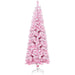 6FT Pink Snow Flocked Pencil Artificial Christmas Tree — 520 Tips, Unlit, Auto - Open Hinged, Steel Base - Monsta Online