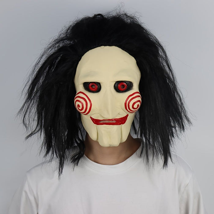 Halloween Saw Horror Jigsaw Mask – Scary Latex Killer Cosplay Mask for Parties - Monsta Online
