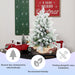 3FT Tabletop Snow Flocked Artificial Christmas Tree — 14 Pinecones, Red Berries, Mini Tree - Monsta Online