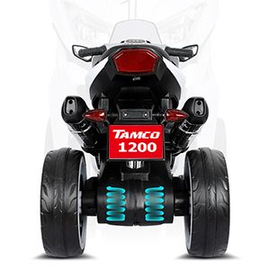 12V Electric Ride - On Motorcycle for Kids - Rechargeable 3 - Wheel Toy with Light - Up Wheels - Monsta Online
