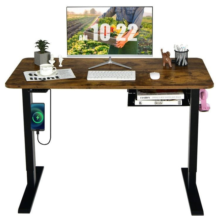Premium 48" Electric Height Adjustable Standing Desk with USB Port – Ergonomic Sit - Stand Home Office Workstation - Monsta Online