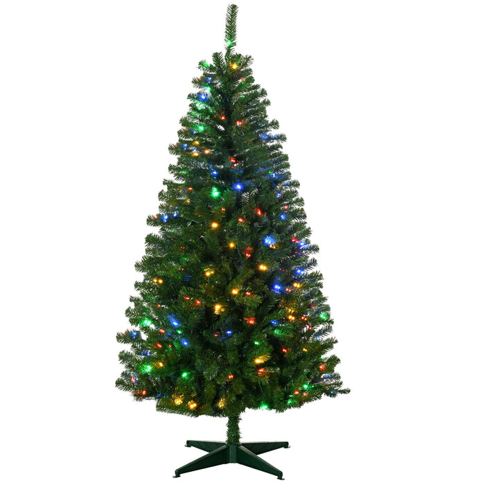 6FT Pre - Lit Slim Artificial Christmas Tree — 212 Dual - Color LED Lights, 584 Tips, Auto - Open, Plastic Base - Monsta Online