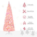 7.5FT Pre - Lit Pink Pencil Artificial Christmas Tree — 350 Warm White LED Lights, 700 Snow Tips, Steel Base - Monsta Online