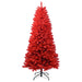 4FT Unlit Red Artificial Christmas Tree — 440 Tips, Full Realistic, Metal Stand - Monsta Online