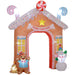 10FT Prelit Inflatable Gingerbread House Archway with Snowman and LED Lights - Outdoor Christmas Decoration - Monsta Online