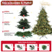 6FT Pre - Lit Artificial Christmas Tree — Mixed PE/PVC, 500 LED Lights, Hinged Metal Stand - Monsta Online