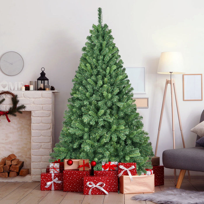 7FT Pre - Lit Smart Artificial Christmas Tree — 380 WiFi LED, Music Sync, App Control, Hinged, Metal Stand - Monsta Online