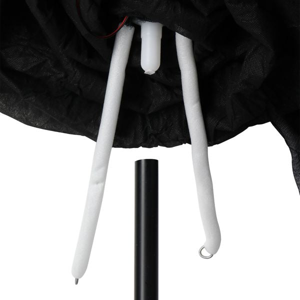 5.2ft Sound Activated Halloween Animatronic Black Witch – with Color - Changing LED Head and Creepy Sounds - Monsta Online