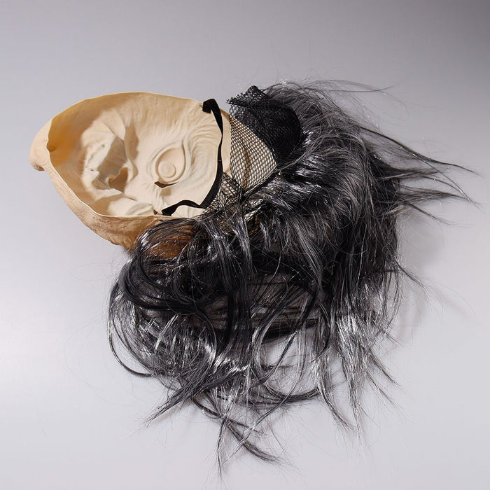 Halloween Old Witch Mask – Scary Latex Sorceress Mask with Hair for Cosplay and Parties - Monsta Online