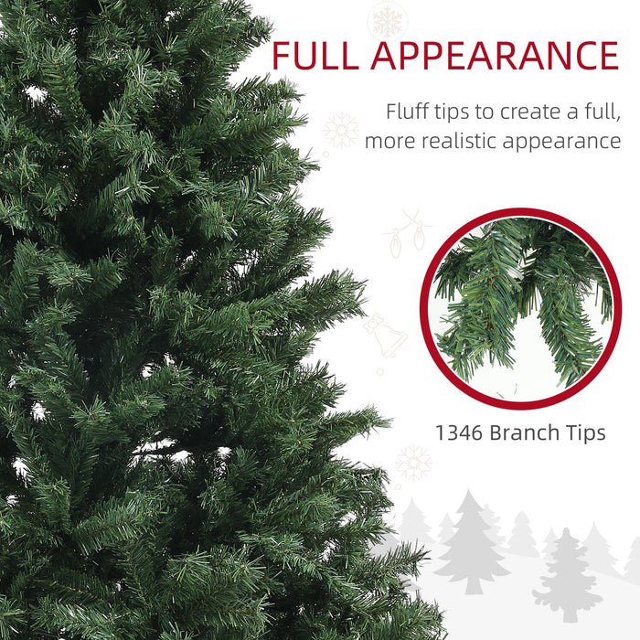 7.5FT Artificial Christmas Tree — 1346 Tips, Auto - Open Hinged, Full Shape, Steel Base - Monsta Online
