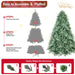 5FT Blue - Green Artificial Christmas Tree — 1194 Tips, PE+PVC, Full Shape, Hinged, Metal Stand - Monsta Online