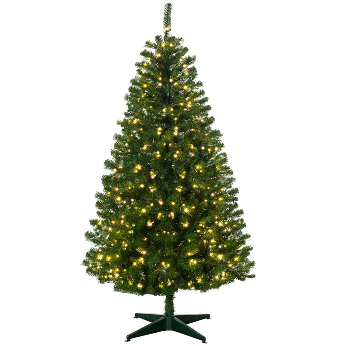 6FT Pre - Lit Slim Artificial Christmas Tree — 212 Dual - Color LED Lights, 584 Tips, Auto - Open, Plastic Base - Monsta Online