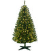 6FT Pre - Lit Slim Artificial Christmas Tree — 212 Dual - Color LED Lights, 584 Tips, Auto - Open, Plastic Base - Monsta Online