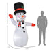 8FT Prelit Inflatable Snowman with LED Lights - Outdoor Christmas Decoration - Monsta Online