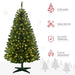 6FT Pre - Lit Slim Artificial Christmas Tree — 212 Dual - Color LED Lights, 584 Tips, Auto - Open, Plastic Base - Monsta Online