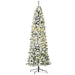 7.5FT Snow Flocked Slim Douglas Fir Pre - Lit Artificial Christmas Tree — 350 Warm White LEDs, 641 Tips - Monsta Online