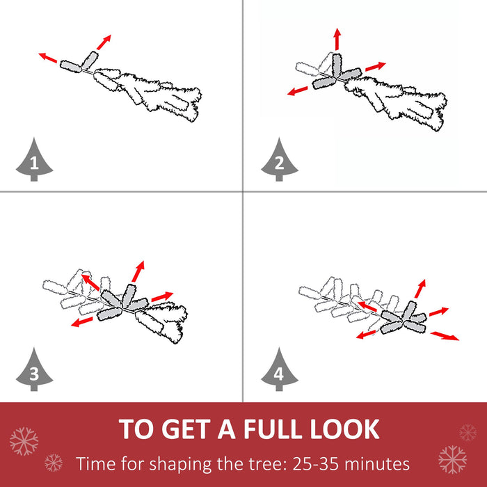 7.5FT Slim Pre - Lit Artificial Christmas Tree — 450 Warm White LEDs, 8 Modes, 1146 Tips, Foldable Base - Monsta Online