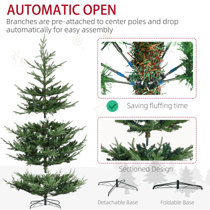 9FT Full Artificial Christmas Tree — 1939 Tips, Unlit, Auto - Open Hinged, Nordic Pine, Steel Base - Monsta Online