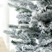 4.5FT Snow Flocked Pencil Artificial Christmas Tree — 267 Tips, Unlit, Auto - Open, Hinged, Steel Base - Monsta Online