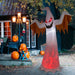 12FT Halloween Inflatable Ghost with Red Eyes and Flame LED Lights - Monsta Online