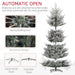 9FT Snow Flocked Artificial Christmas Tree — 1939 Tips, Unlit, Auto - Open Hinged, Nordic Pine, Steel Base - Monsta Online